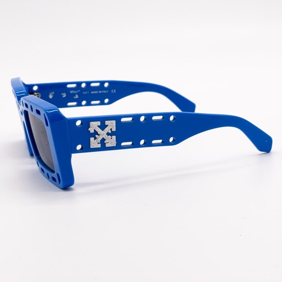 NEW OFF-WHITE ATLANTIC 507 BLUE SUNGLASSES SQUARE OERI025 4507 - Picture 6 of 11